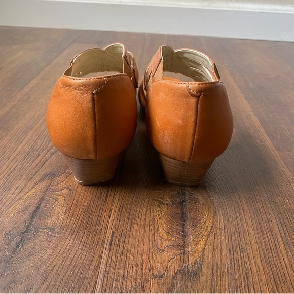 Rangoni Almafi Women’s Cognac Tan Leather Strappy Wedge Sandals SZ 9 - Picture 7 of 14